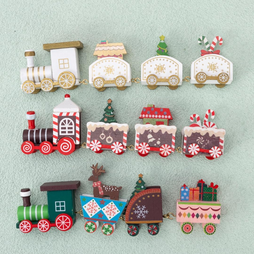 Amazon.co.jp: クリスマス 木製のトロッコ列車 クリスマス飾り 子供