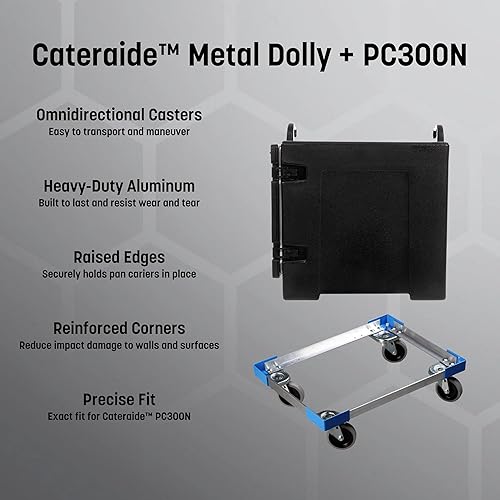 Miniatura 2 de Carlisle PC300N03 Cateraide End-Loading Insulated Food Pan Carrier, 5 Pan Capacity, Black + Cateraide PC300N End-Loading Food Pan Carrier Dolly,