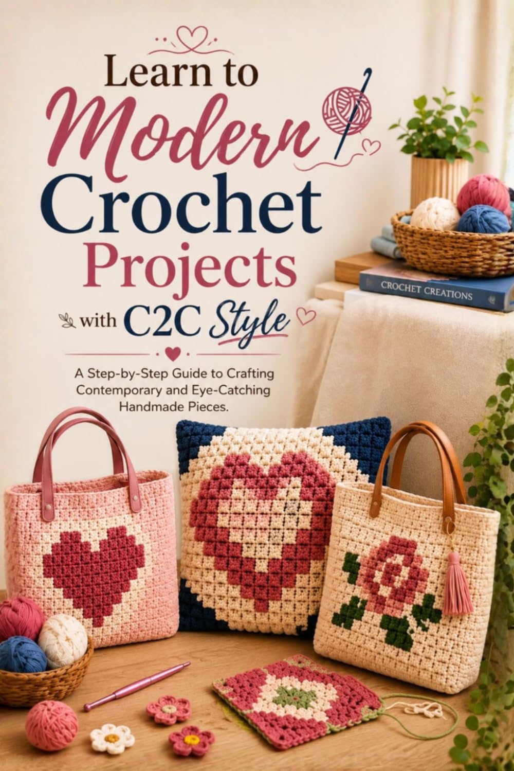 Learn to Modern Crochet Projects with C2C Style: A Step-by-Step Guide to Crafting Contemporary and Eye-Catching Handmade Pieces