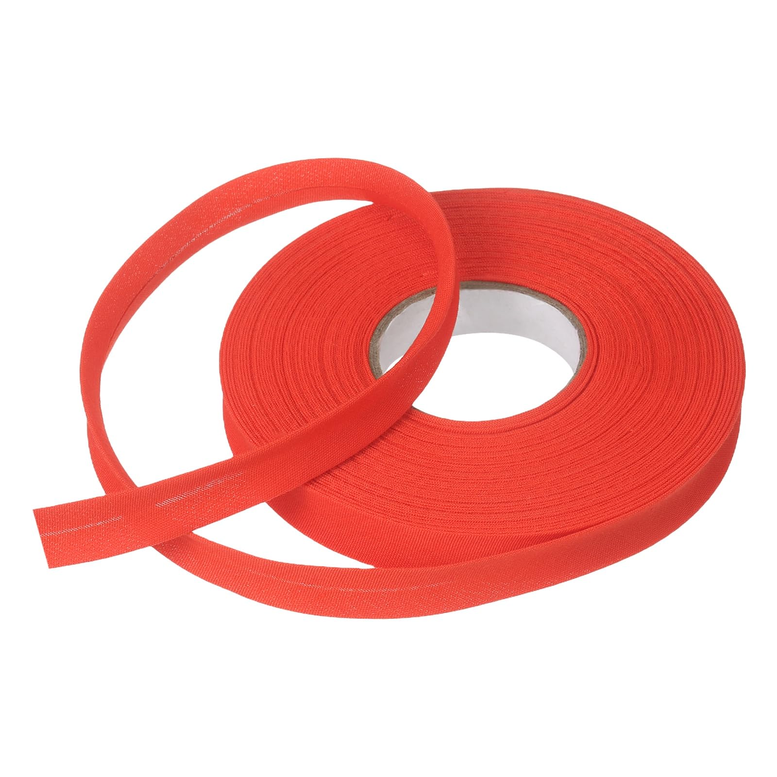 sourcing map 1/2 Inch Single Fold Bias Tape Polyester Continuous Bulk Bias Tape for Sewing,Seaming Quilting Hemming Binding Crafts (Red 15 Yards)