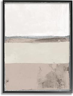 Stupell Industries Gray Blocked Abstraction Industrial Muddy Earth Tones, Designed by Smith Haynes Black Framed Wall Art, Grey