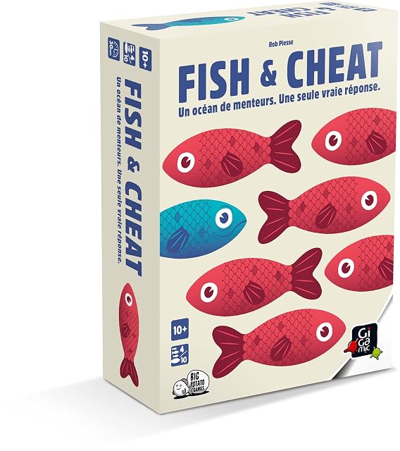 Gigamic - Fish & Cheat - El Juego de Bluff, Familiar, Rápido