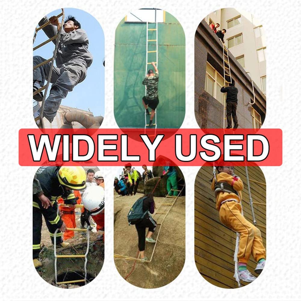 Scala Di Corda Antincendio 15 Metri - Poliestere Resistente, Per Emergenze E Arrampicata - Foto 4