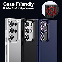 Vista 100 de WSKEN for Samsung Galaxy S24 Ultra Camera Lens Protector, Ultra Thin Scratch Resistant 9H Tempered Glass with Aluminum Metal Circle Camera Screen