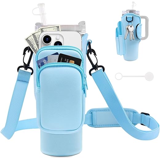 Dangfly Water Bottle Carrier Bag with Phone Pocket
