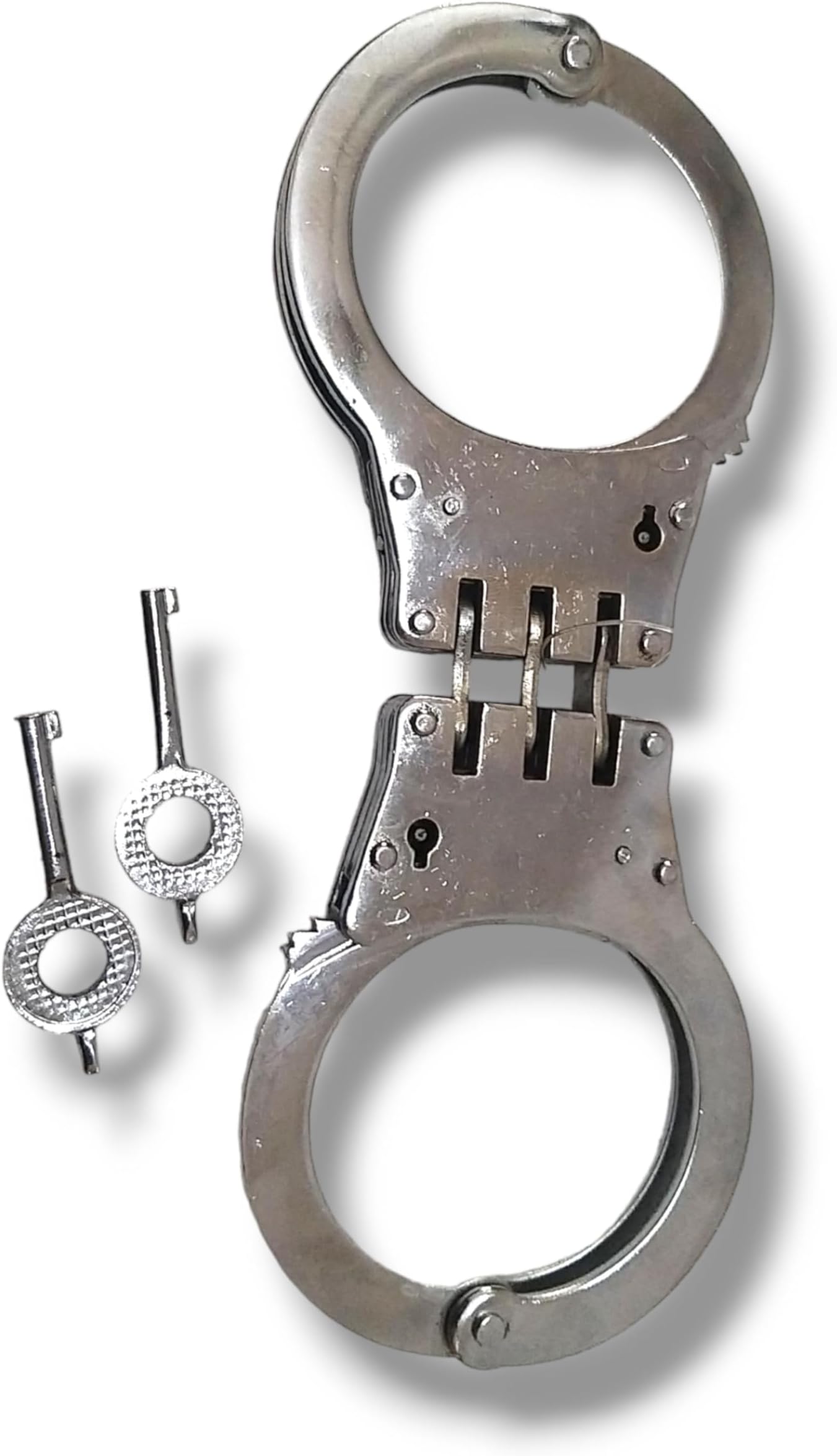 Brass Blessing Vintage Style Police Hand Cuff | Handcuff | Jail Cinema Drama Silver Plated Police (1818)