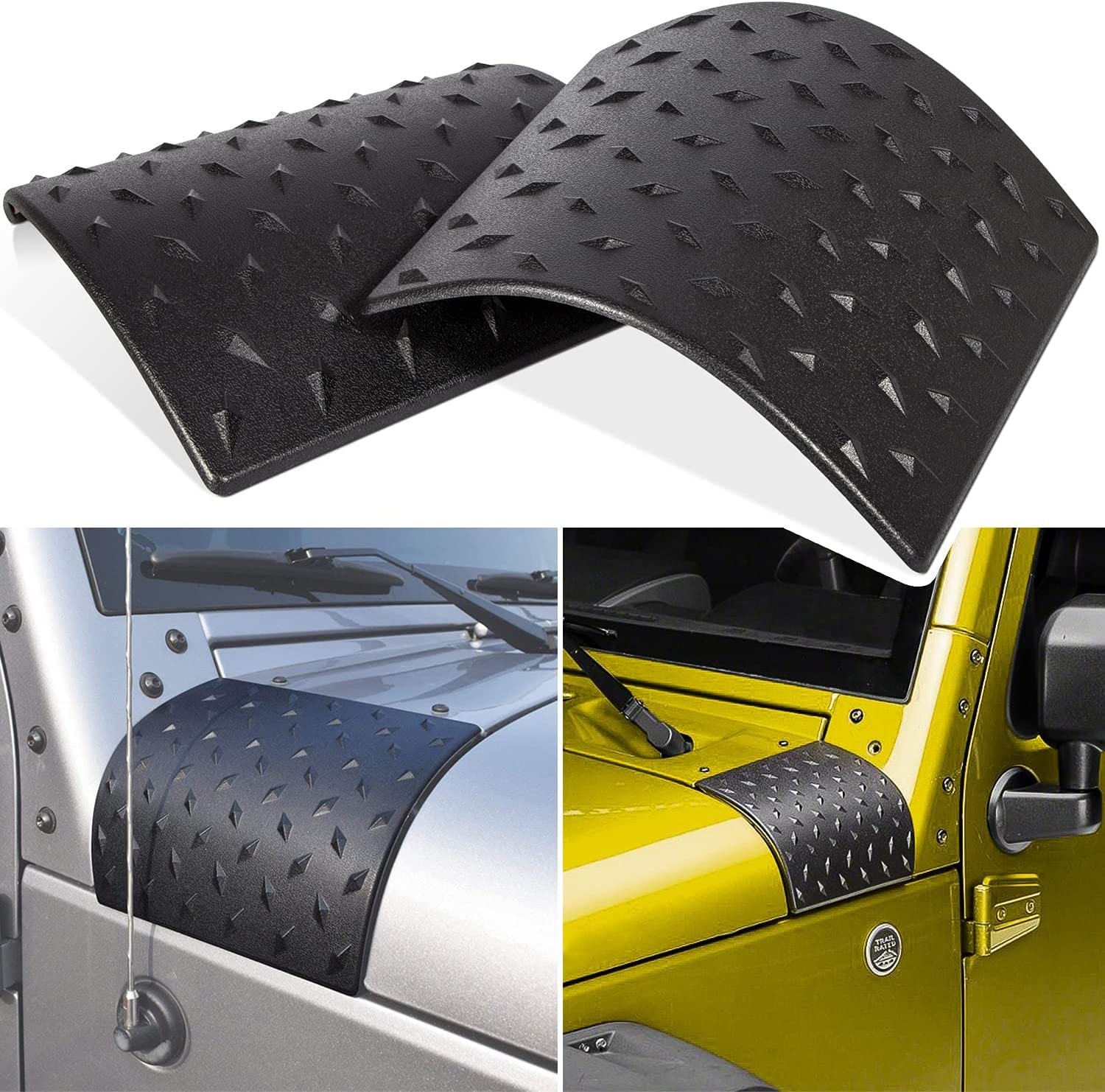 Adesivo Auto Nero Cowl Body Armor Esterno Laterale per Jeep Wrangler JK JKU Unlimited Rubicon Sahara X Off Road Sport 2007-2018
