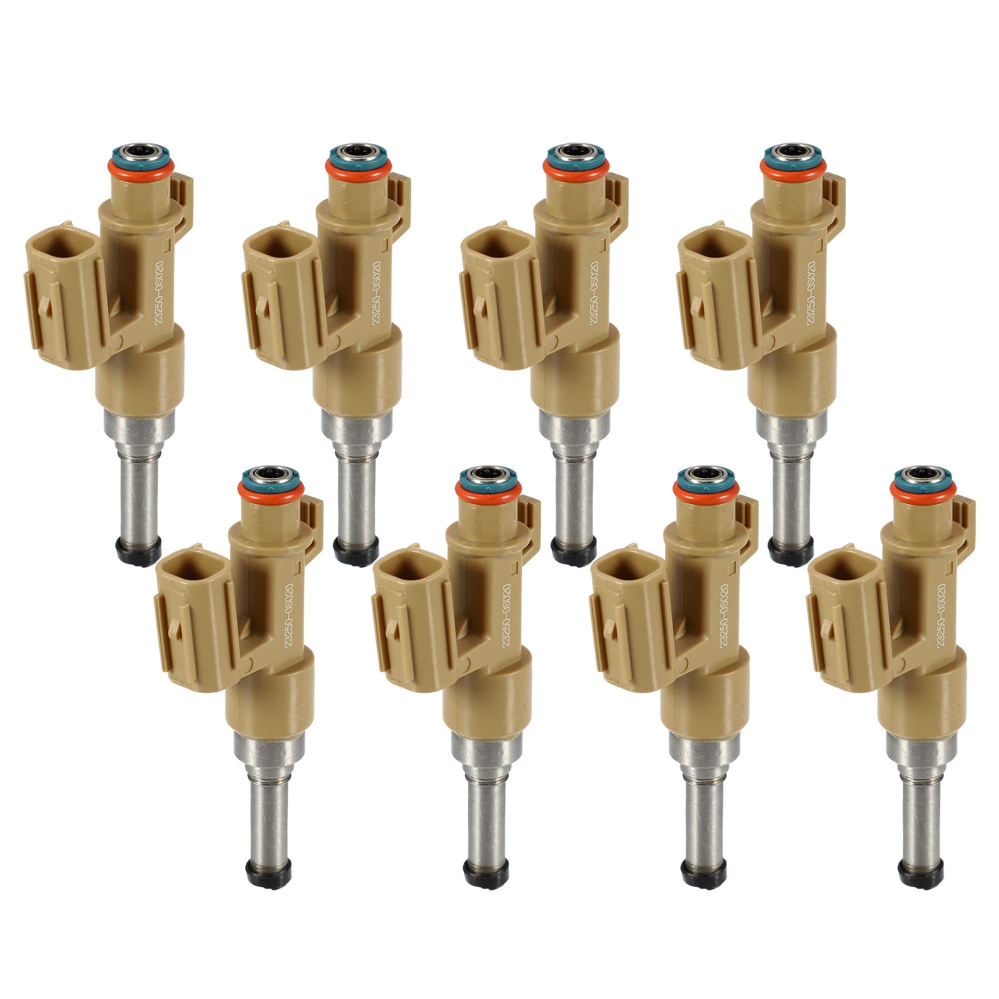 Set Of 8 Fuel Injectors For Toyota/Lexus 4.6L & 5.7L V8 (Tundra, Sequoia, GX460, LX570) - Replaces 23250-0S020