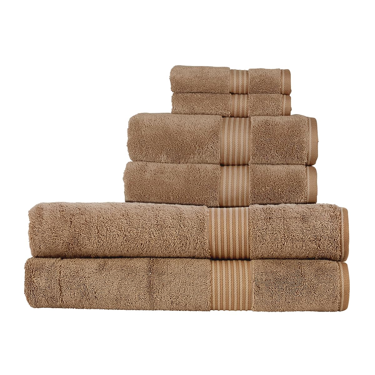 Christy Supreme Hygro 6 Piece Bath Sheet Set | Mocha Brown | 100% Luxury Supima Cotton | Ultra Soft | Super Absorbent | 650GSM | 2 Bath Sheets 2 Hand Towels 2 Face Cloths