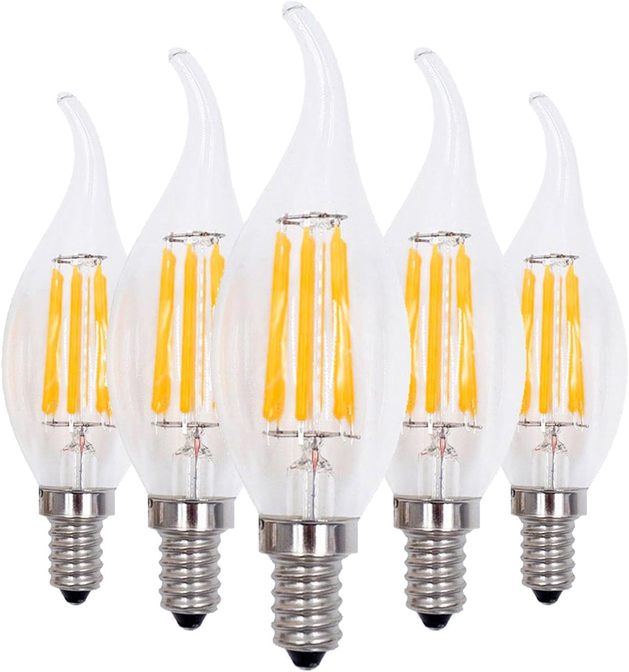 LED-Glühbirne LED-Kandelaber-Glühlampen E12 mittlere Standardsockel 4W ...