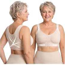 Fit Geno Posture Corrector Bra for Women Wireless Posture Correcting Bra for Older Women & Seniors Front Closure