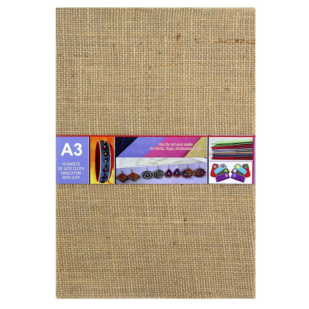 JAI Natural Jute Sheets, 10 Pack, 29.7cm x 29.7cm, Natural Brown, Solid Pattern, Precuts, 100% Jute, Ideal for Crafts-image-38