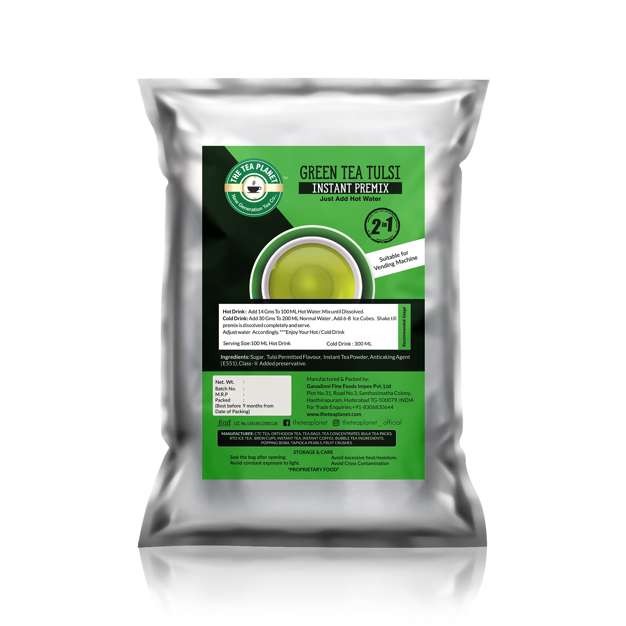 Green Tea Tulasi Instant Tea Premix 1 kg (HOT OR ICED) For Vending Machine (B09CKB4PYR) Amazon Price History, Amazon Price Tracker