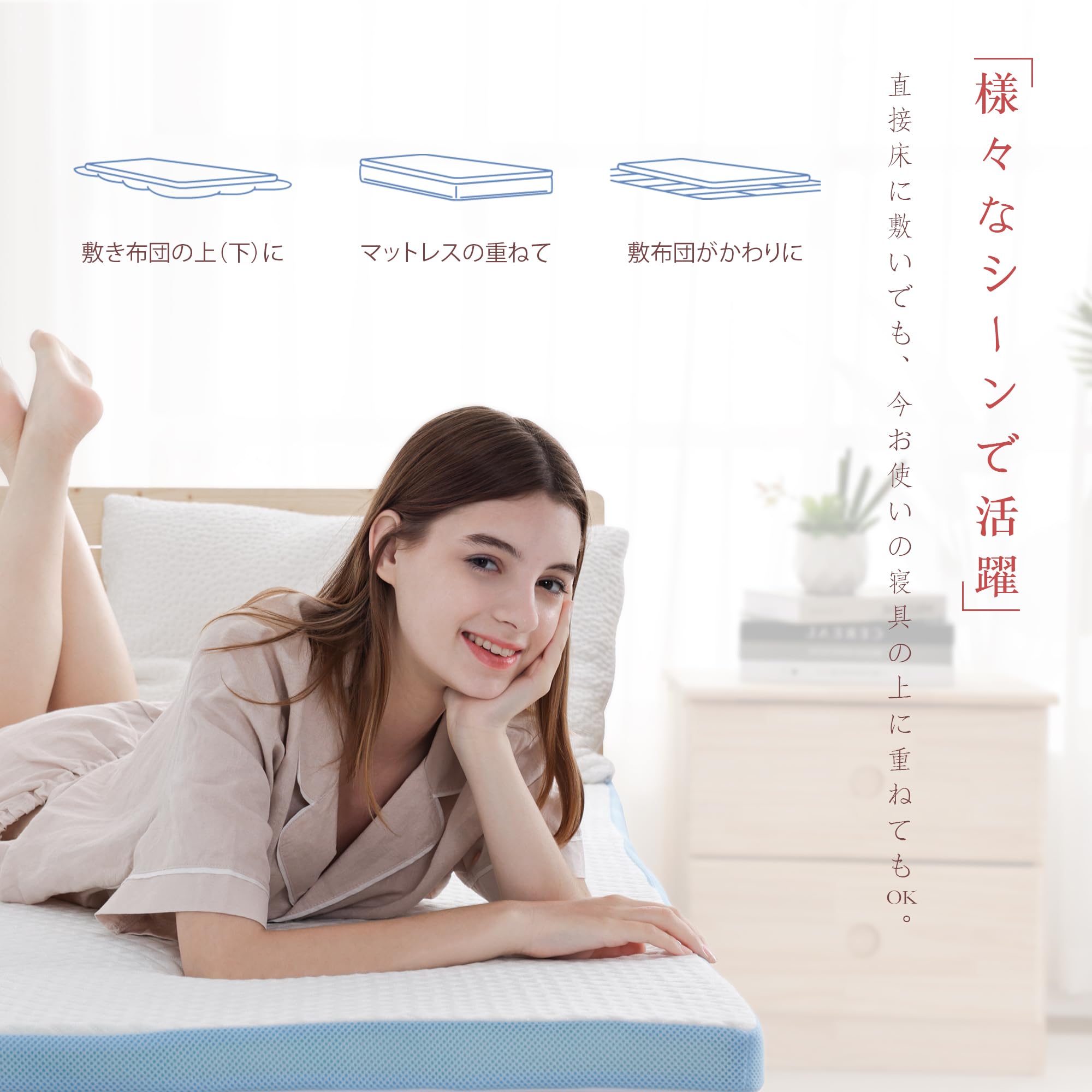 Amazon｜Wellflex マットレス シングル 低反発 厚み5CM 折り畳み