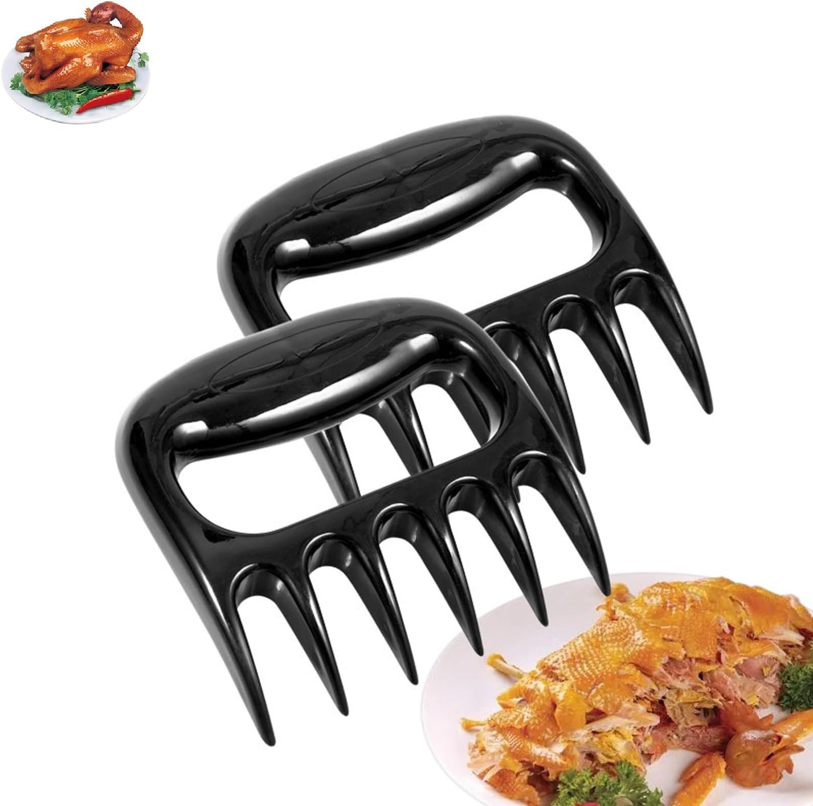Bavooty Claws Meat Barbecue, Pulled Pork Claws, 2 Pieces Claws Fork, Pulled Pork Claws, Barbecue Claws for Pulled Pork, Bear Forks for BBQ Meat, Meat Claws for Pulled Pork