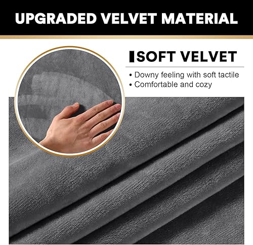 Vista 487 de PrinceDeco Fundas para sofá modular, 4 piezas, fundas de sofá para sofá seccional, fundas de terciopelo separadas para sofá seccional, en forma de L