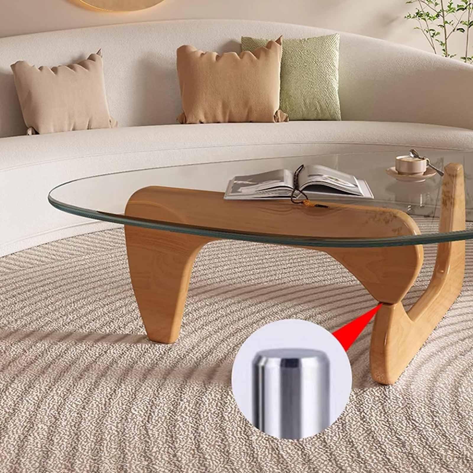 三角形ガラステーブル (未開封です！ ！ )82×57×40cm Amazon｜リビングルーム用コーヒーテーブル、三角形コーヒーテーブル