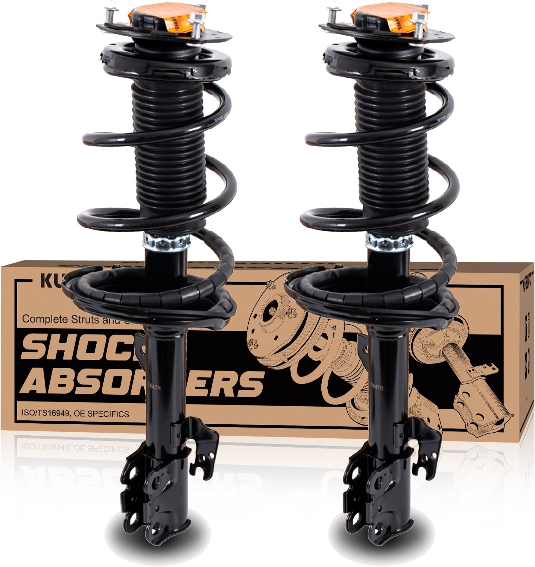 Front Complete Struts Coil Spring Assembly 272211 272212 Compatible with 2004-2006 Lexus RX330, 2007-2009 RX350, 2006-2008 RX400h, 2004-2007 Toyota Highlander Shock Absorbers