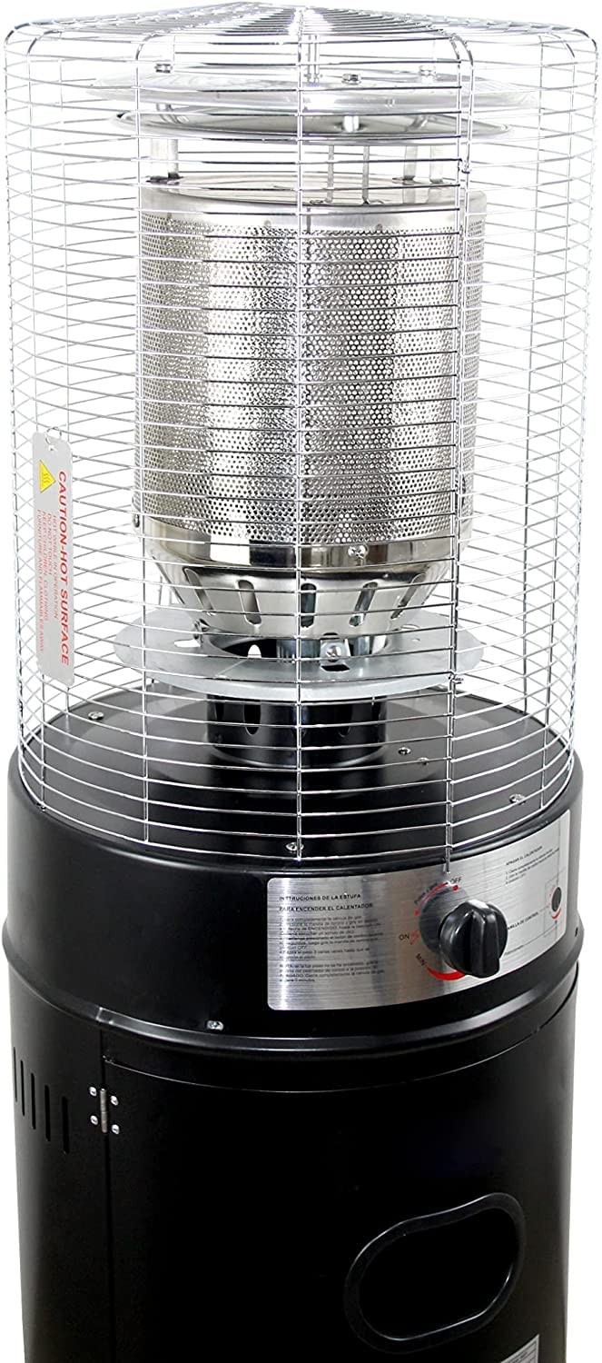 Prometeo Black 11K - Estufa de gas para Exteriores -Estufa para jardin o terraza de 11KW - Propano o Gas butano - Radio de acción 20-30m² - Bastilipo (0807)