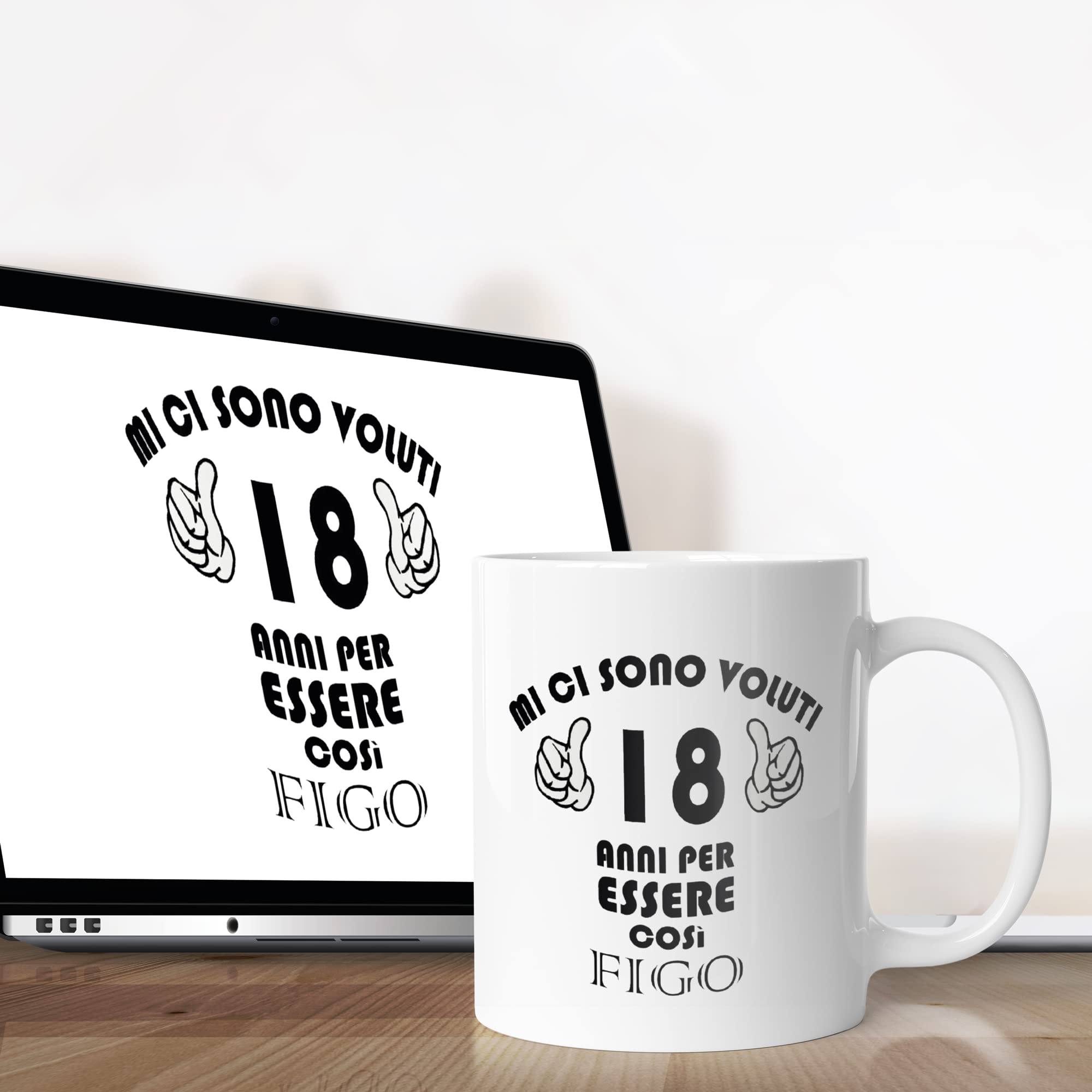 Tarklanda Tazza Regalo per Il 18° Compleanno con la Scritta 18 ormai Cresciuto! Tazza da caffè in Ceramica per Ragazzo e Ragazza, Idee Regalo per Il 18° Compleanno, per Figlio e Figlia (Nero