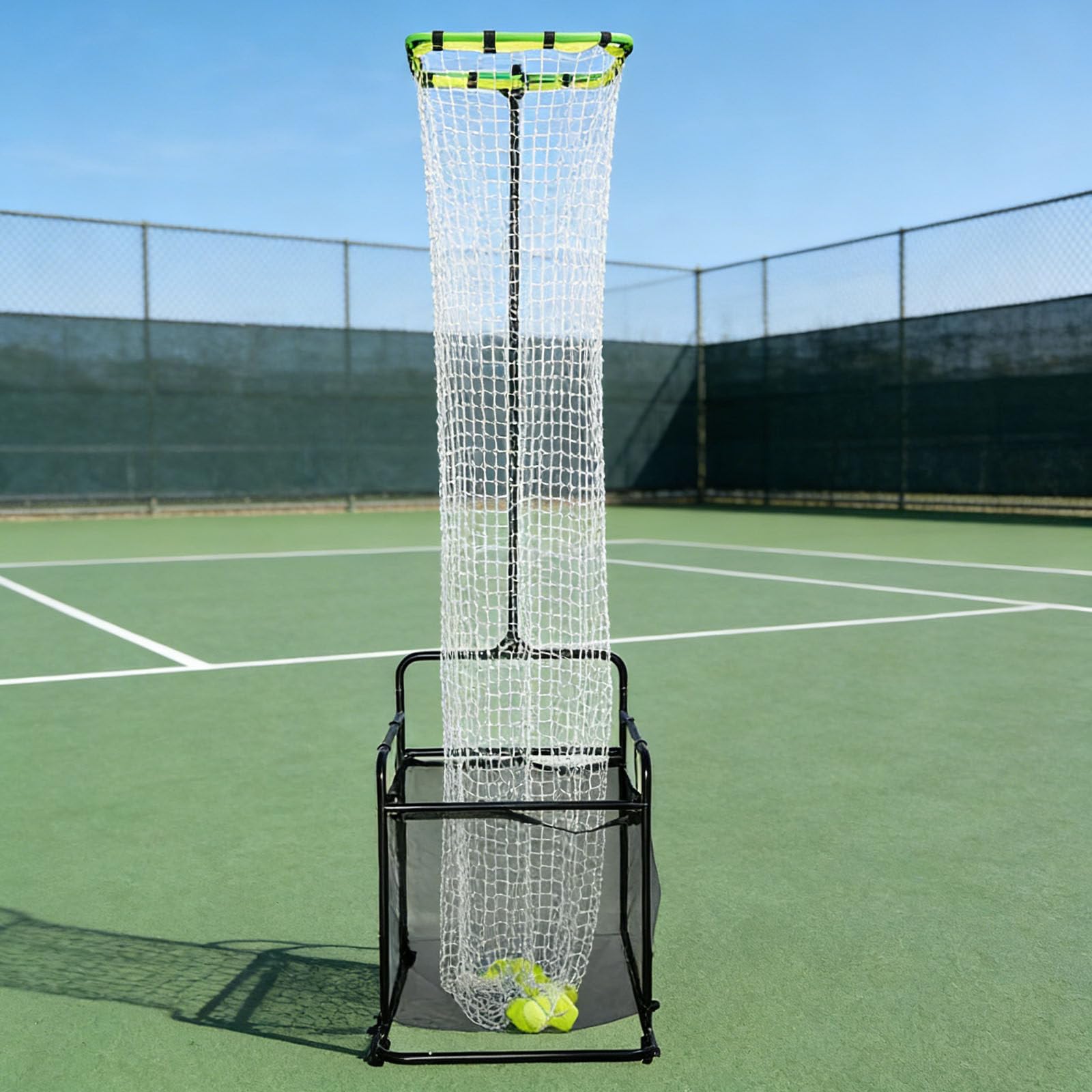 Attrezzatura per Allenamento per Alzata da Pallavolo, Rete per Allenamento con Canestro Bersaglio, Altezza Regolabile per Esercizi di Schiacciata al Servizio con Raccolta Palline