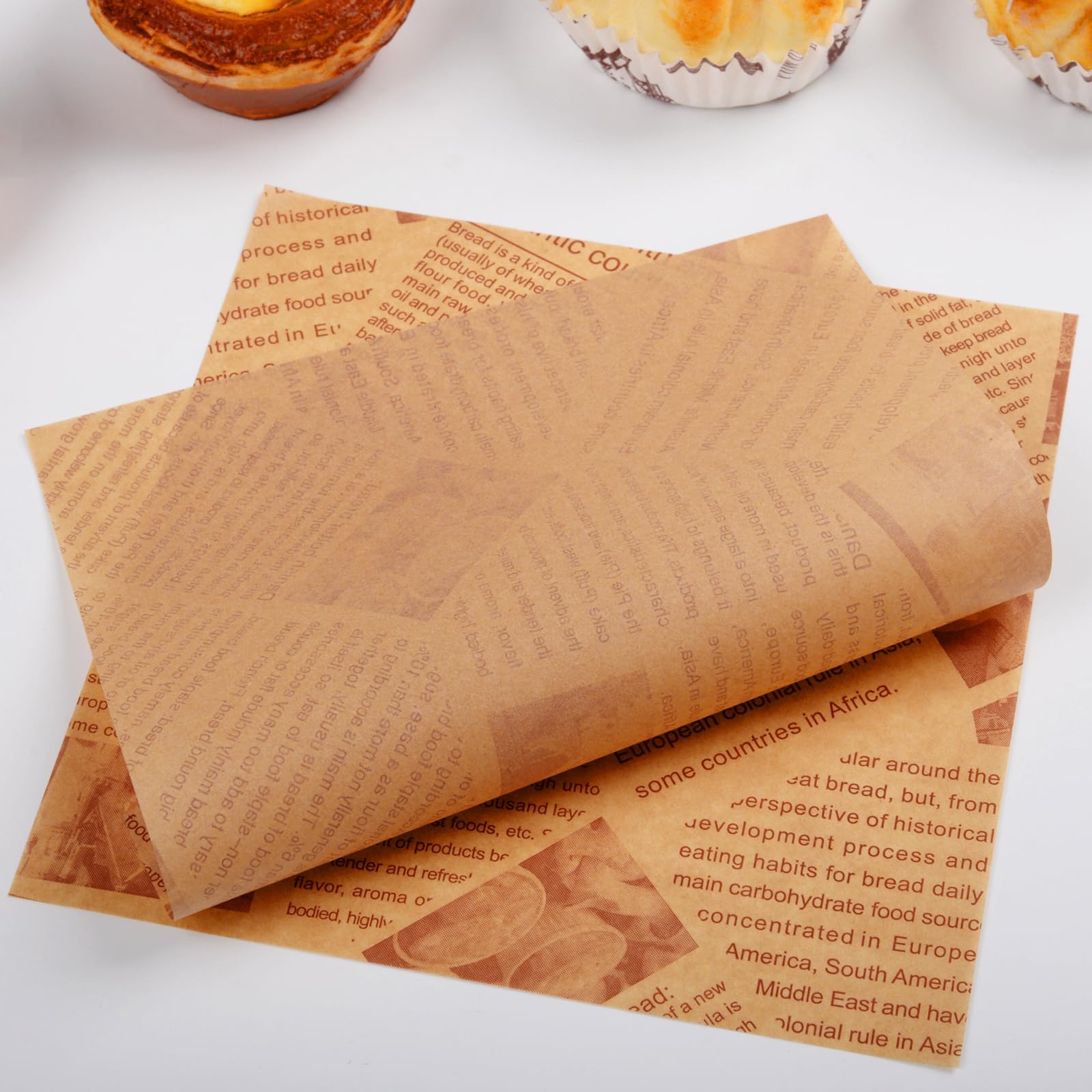 Carta Oleata 200 Fogli 18x18 cm per Alimenti, Resistente all'Olio e al Grasso, Eco-Friendly, Multipurpose