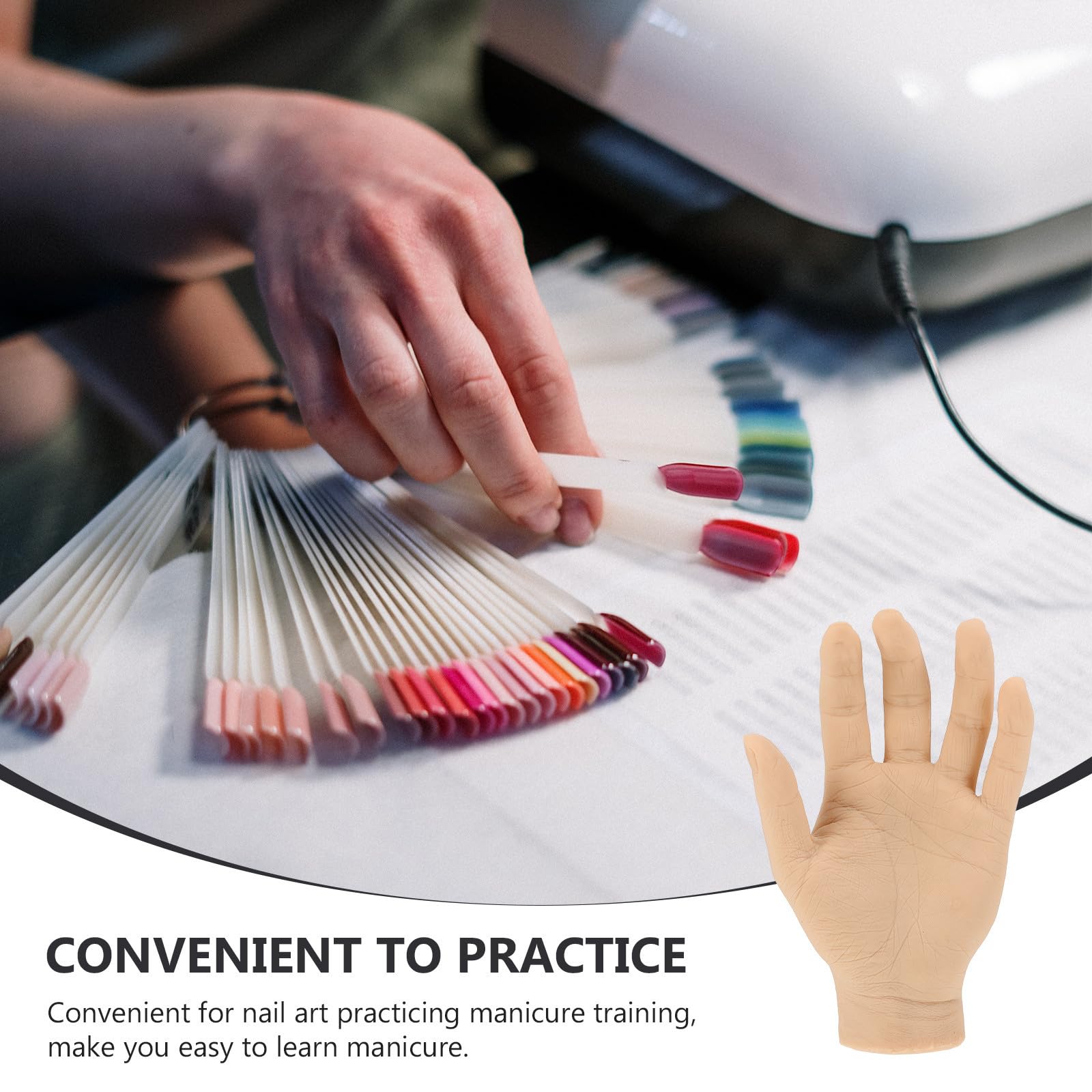 Silikon Übungshand für Maniküre, Trainingsmodell für Nagelkunst