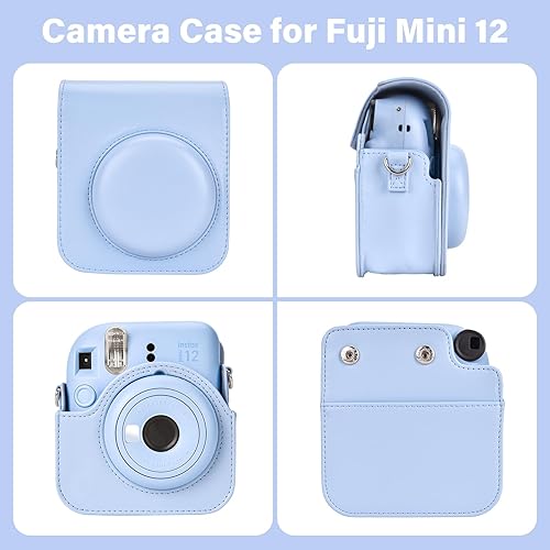 Miniatura 5 de Fuji Mini 12 - Funda para cámara y álbum de fotos, funda protectora de cuero compatible con cámara instantánea Instax Mini 12 con álbum de fotos y