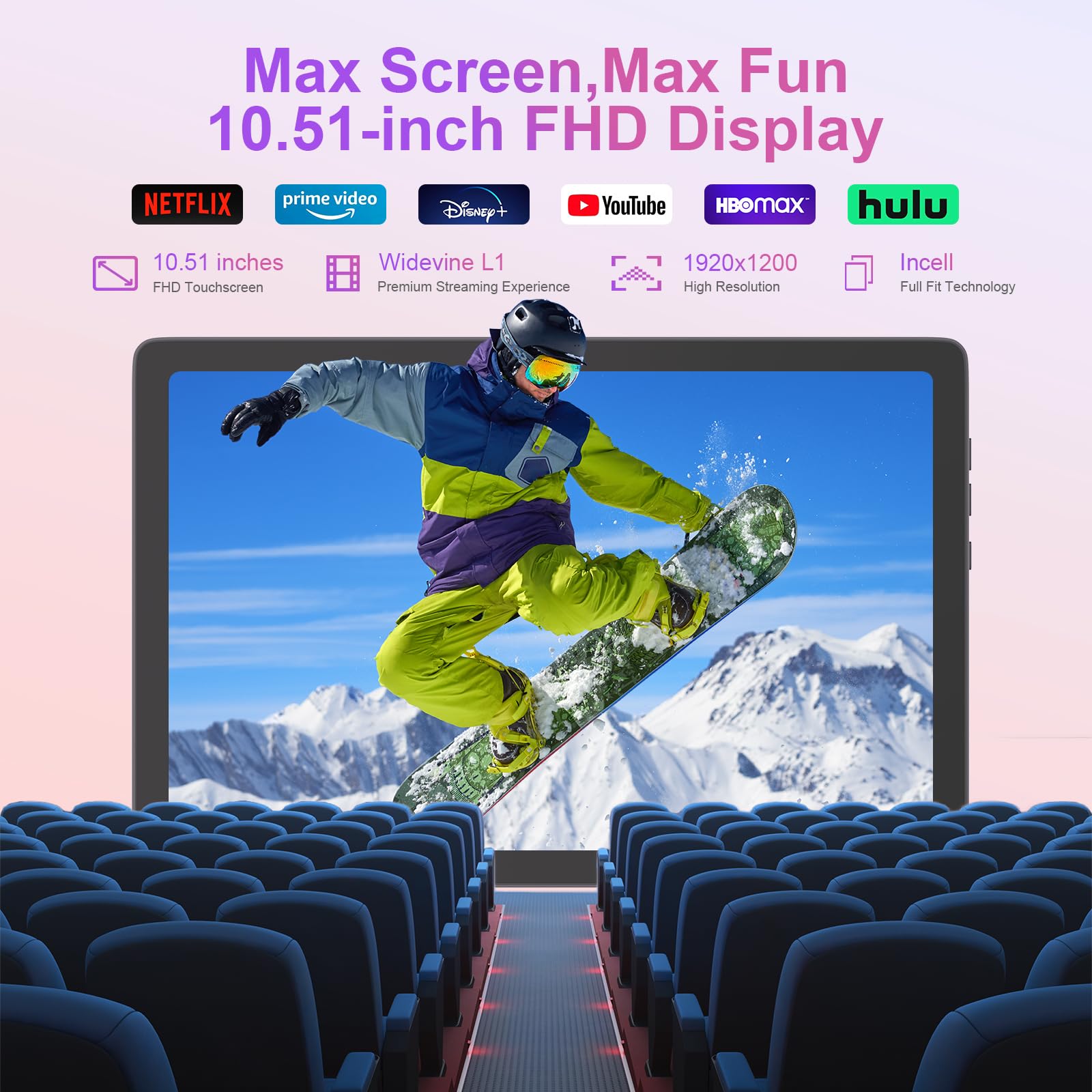 C idea Tablet 10.51”, Tableta Android 14 con Pantalla FHD 1200 * 1920, 8 GB de RAM + 128 GB de ROM (TF TB), cámara Dual de 13 MP + 5 MP, WiFi 2.4/5G, Bluetooth, batería de 6 Horas (Gris) (10.51")