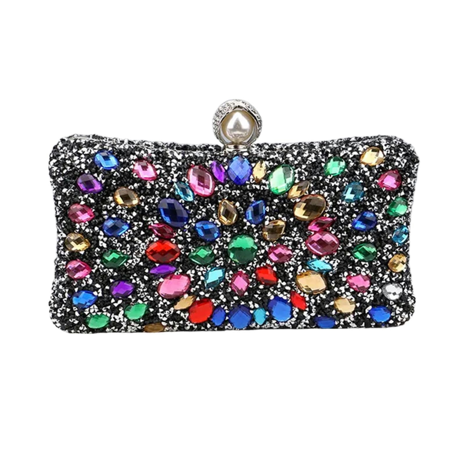 Clutch-Tasche Abendtasche Acryl Blume Strass Clutch Bag Metall Faux Pearl Prom Hochzeit Abendessen Tote Bag-ym318blau