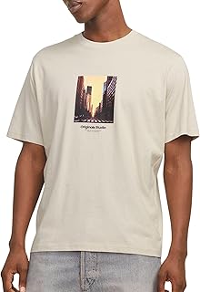 جاك اند جونز تي شيرت كلاسيكي باكمام قصيرة ورقبة دائرية بدون طوق للرجال من جورفيستربرو (عبوة من قطعة واحدة)