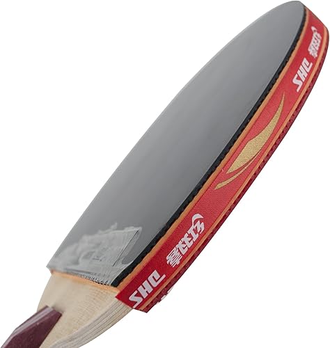 Miniatura 4 de DHS Ping Pong Paddle 4006, raqueta de tenis de mesa, Penhold con protección de goma LANDSON