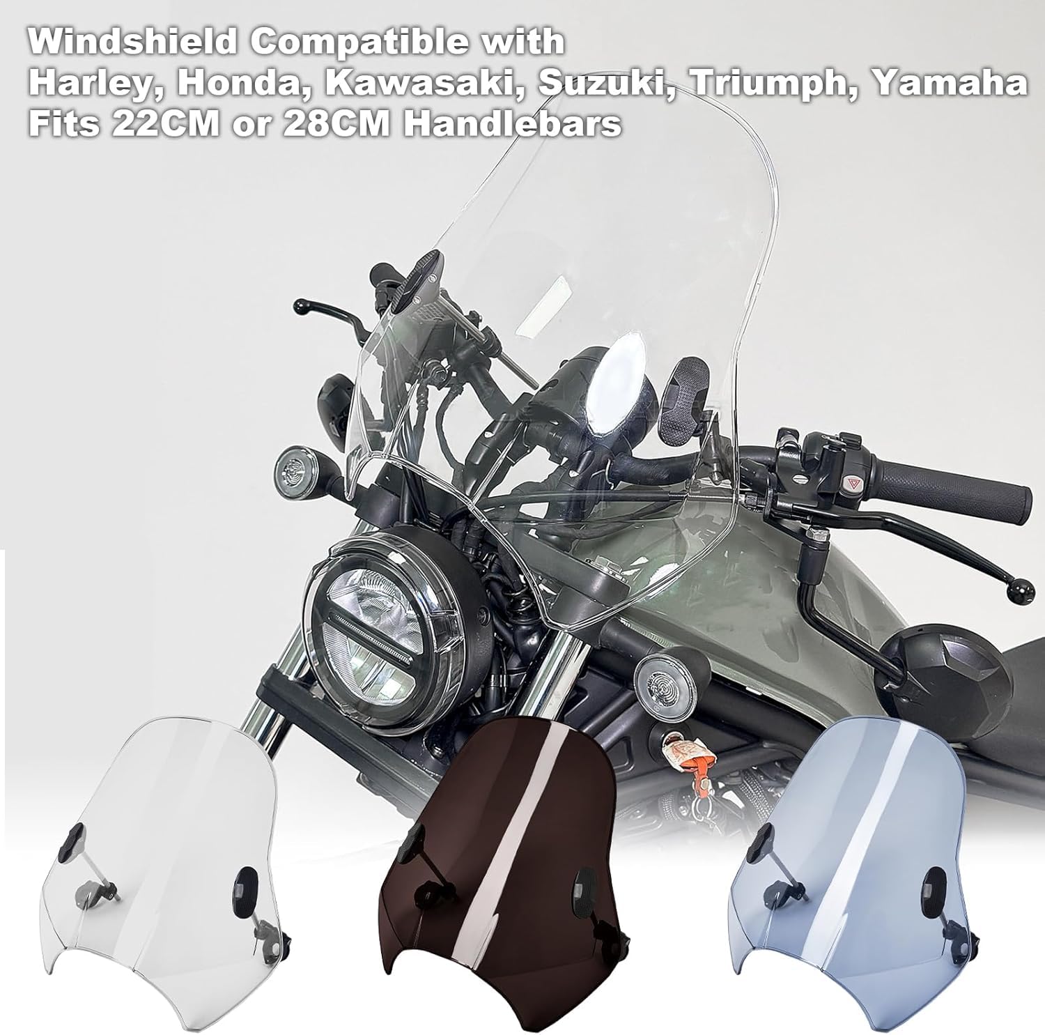 Amazon | TOTHERIDER オートバイ ウインドスクリーン ウィンドシールド