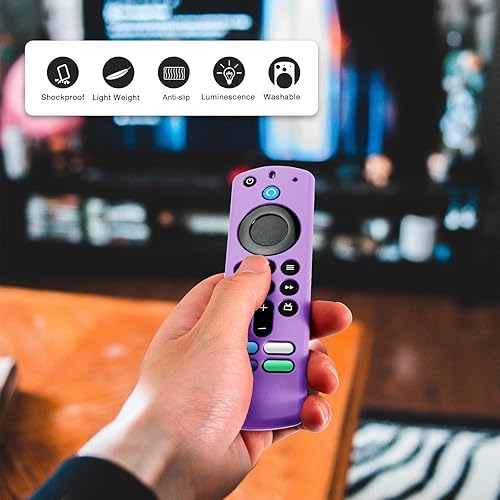 Miniatura 3 de 3 Pack ONEBOM Silicone Protective Remote Case Cover, Silicone Control Cover Skin Glow in The Dark(Green&Purple&Orange)