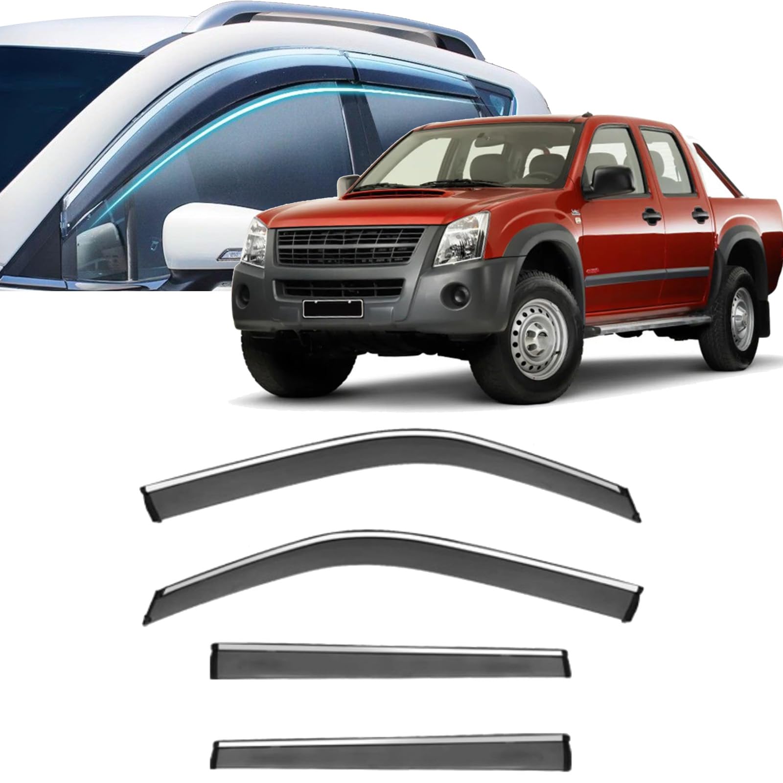 Déflecteurs d'air pour vitres Holden Rodeo 1989-2003 auto