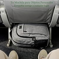 Vista 4 de MATEIN - Mochila de viaje para laptop, mochila empresarial antirrobo, delgada, resistente, puerto de carga USB, impermeable, para universidad o Gris