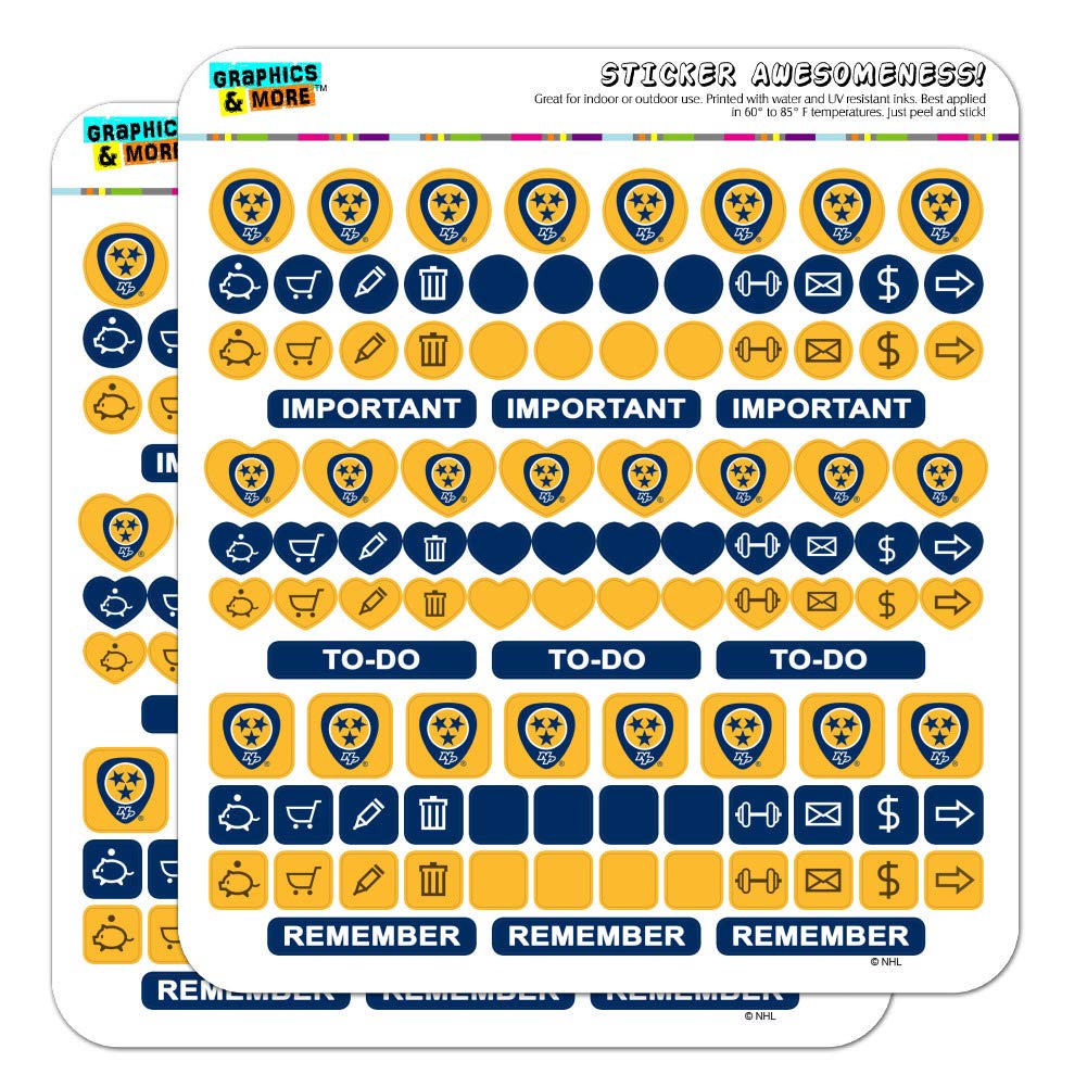 NHL Nashville Predators Logo Planner Calendar Scrapbooking Crafting Sticker Set