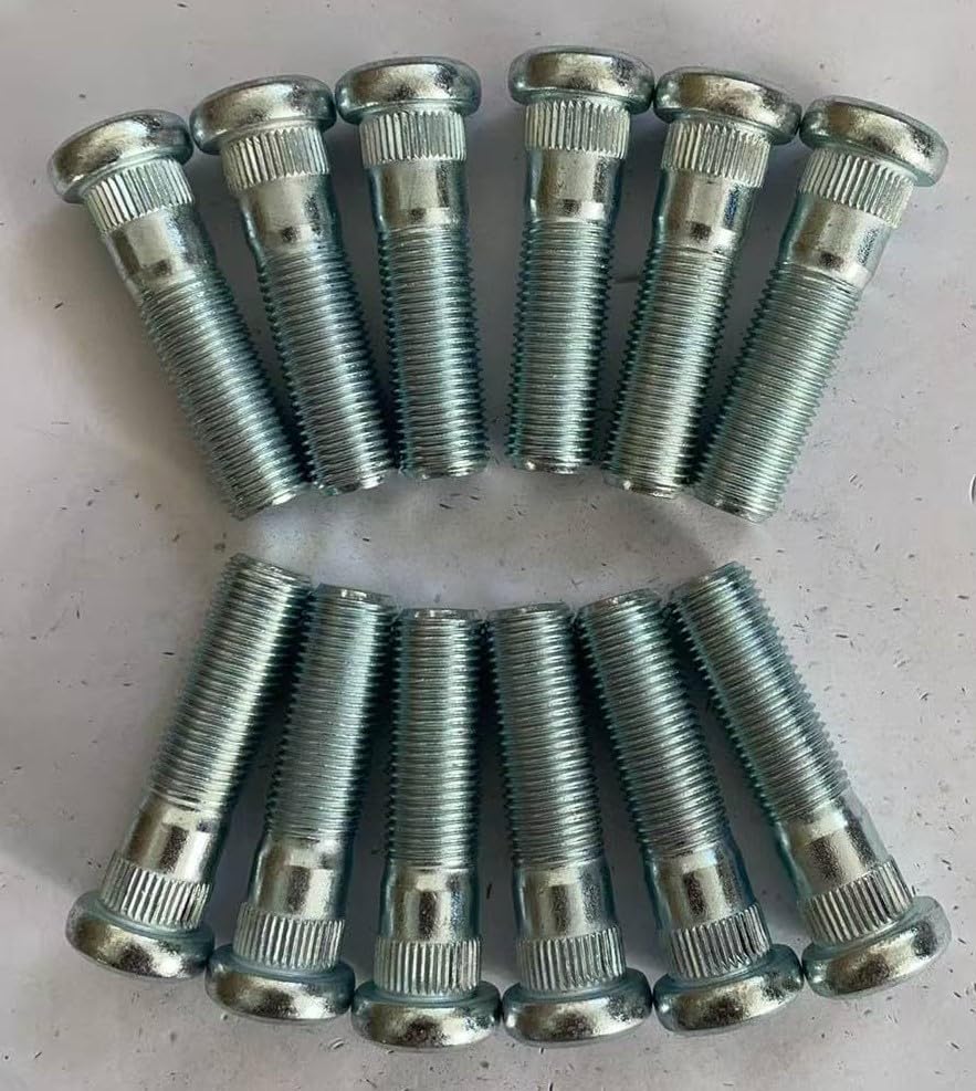 12PCS Extended 1/2" Longer Wheel Stud Bolts M12x1.25 1.78 in. Length- 0.508 in. Knurl 12.9mm Replacement for Nissan NP300 Pathfinder Sentra Frontier D21 Xterra, Infiniti QX4 Front