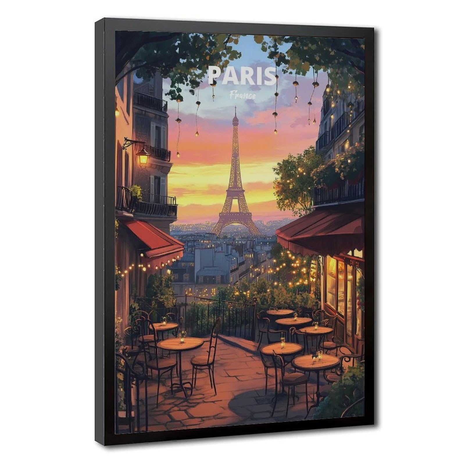 Eiffel Tower Paris Canvas Poster for Bedroom Decor Gift
