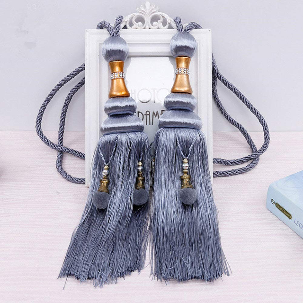 2 pièces Rideau européen Suspendu Boule Corde Rideau embrasses Suspendus Gland Bandages brosses Rideau Accessoires, 5