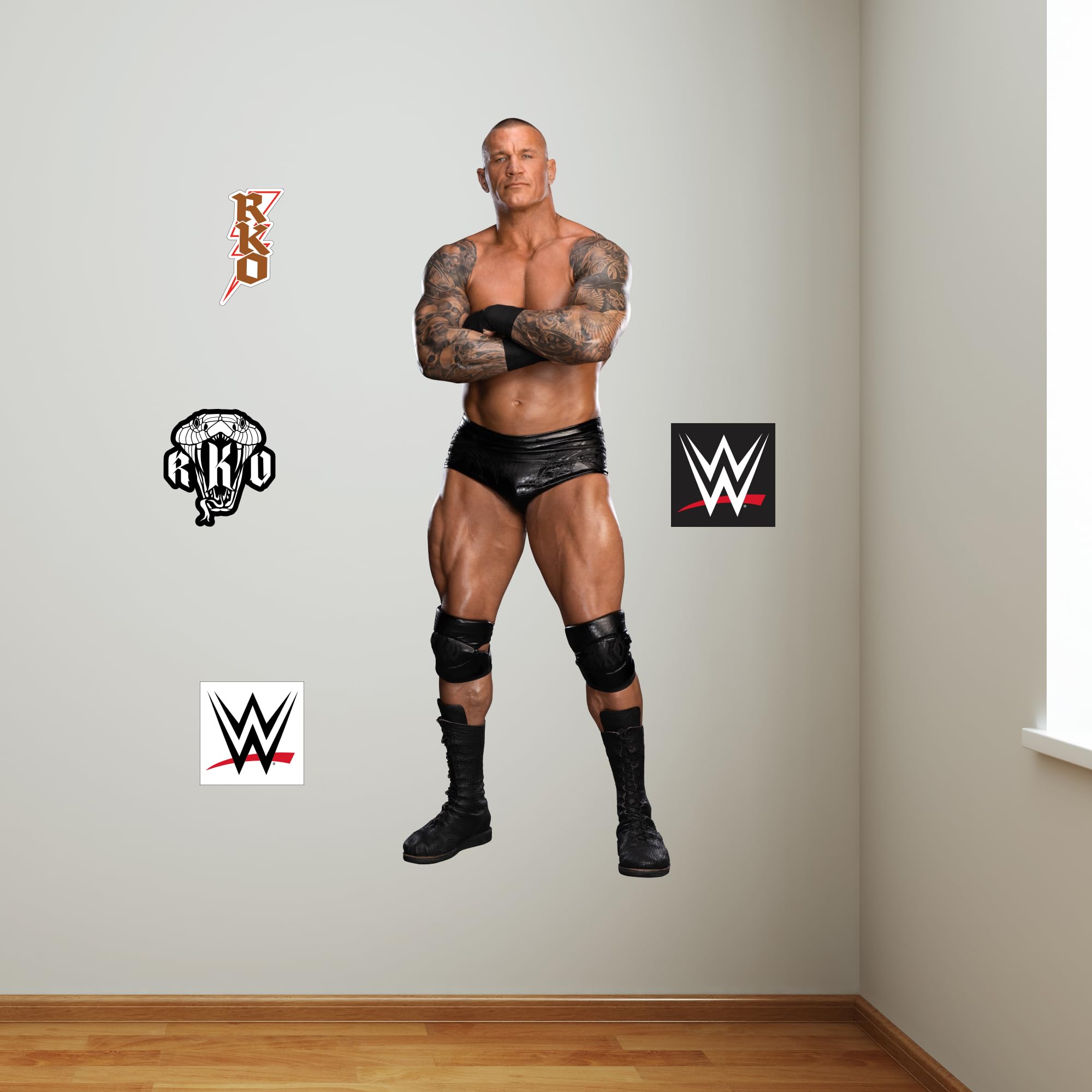 Themed WWE - Randy Orton Wrestler Decal + Bonus Wall Sticker Set (120cm Height)