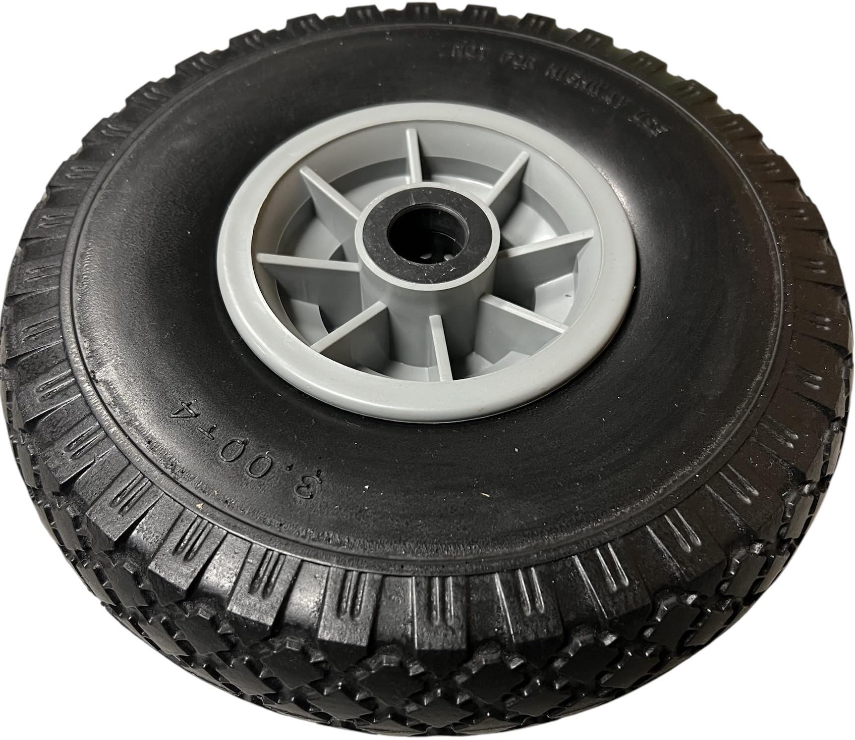 4X Sackkarrenrad Pannensicher VOLLGUMMIREIFEN Ø 260mm, Nabe Ø20×75mm, 3.00-4, für Sackkarren Bollerwagen, Rad Ersatzrad Reifen Räder für Sackkarre Bollerwagenrad Sackkarrenräder, Schwarz/Grau, PU