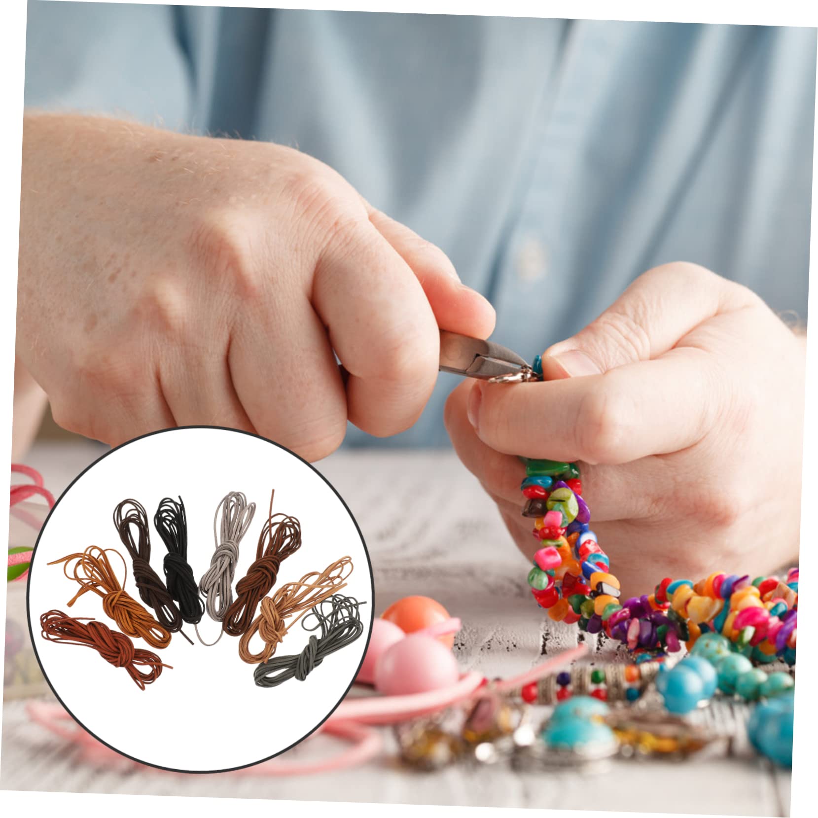 NUOBESTY 4 Sätze DIY Schmuckset Wildleder Kordel für Armbänder und Farben Hautfreundlich Langlebig für Kreative Schmuckherstellung