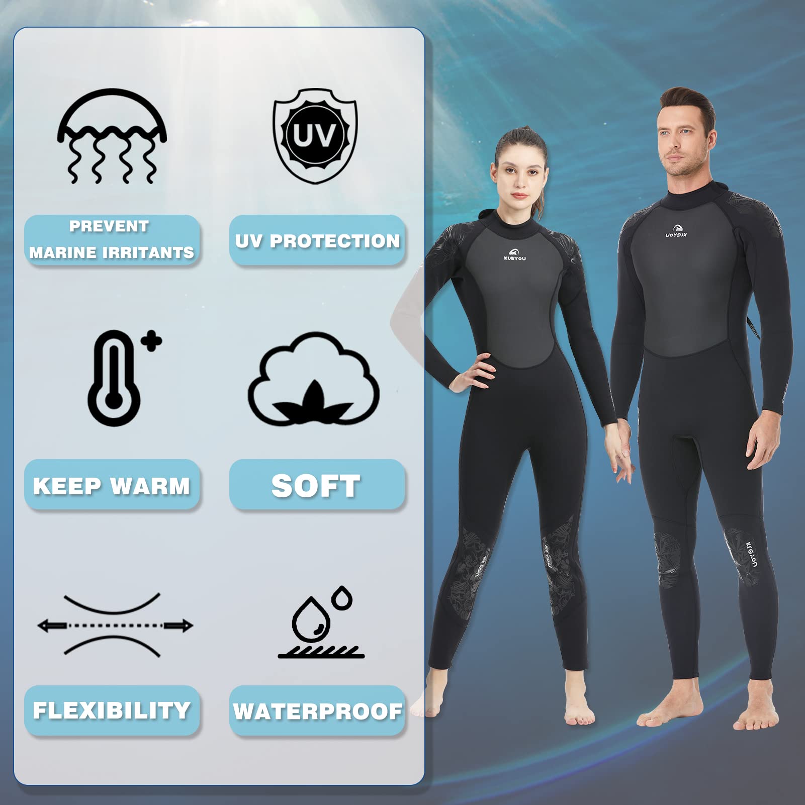 Muta Subacquea 3mm Neoprene - Uomo Donna Per Immersioni - Foto 7