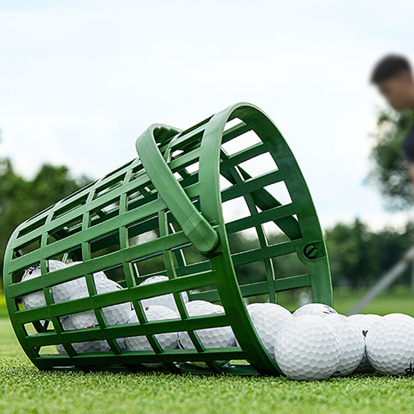 Golfball Korb - Robuster Allwetter-Aufbewahrungsbehälter | Golfball-Aufbewahrungsbehälter Mit Platz Für 50 Bälle,für Golfer Zuhause Driving Range Büro Verein Balkon Garage