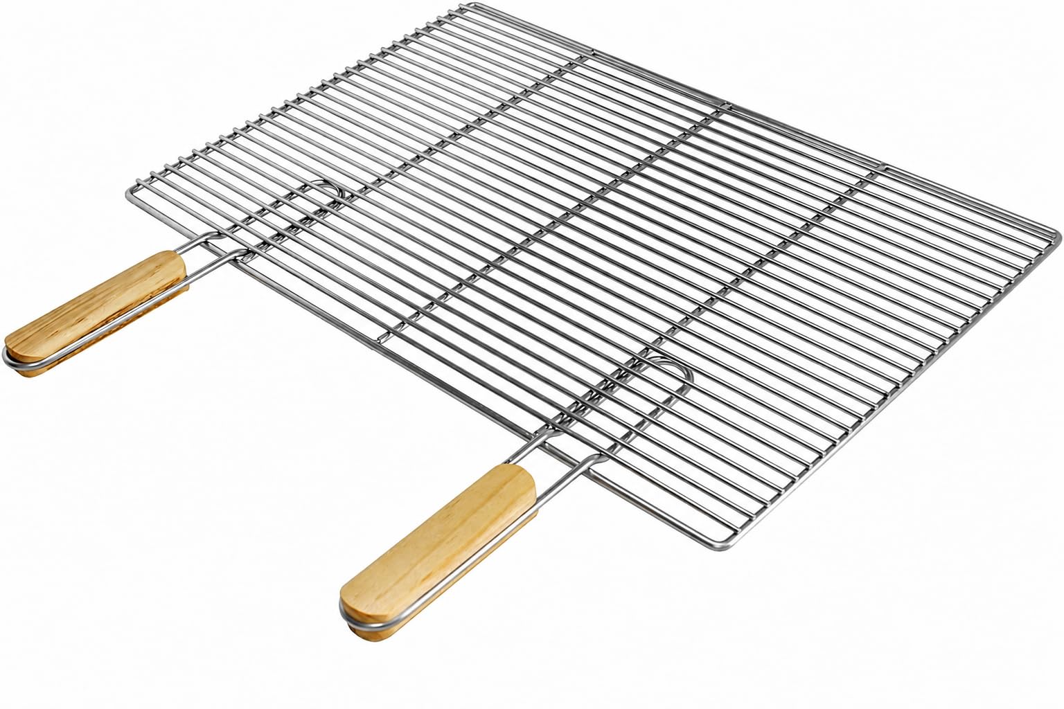 Grille de cuisson carrée inox pour soirée brasero et barbecue en famille
