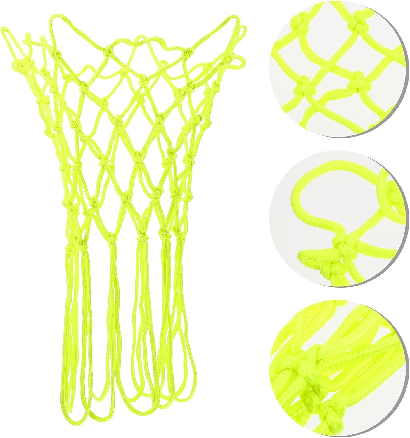 Luminous Basketball Net Replacement Nylon Mesh 50cm 12 Hooks Yellow Glow Outdoor Competition Basketball Accessories