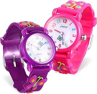 2 Peças De Relógio Infantil Relógios Para Meninas Presentes Para Meninas Relógios Para Presentes Para Relógios De Tempo Em Aço Inoxidável Relógio Infantil Para Meninos E Meninas