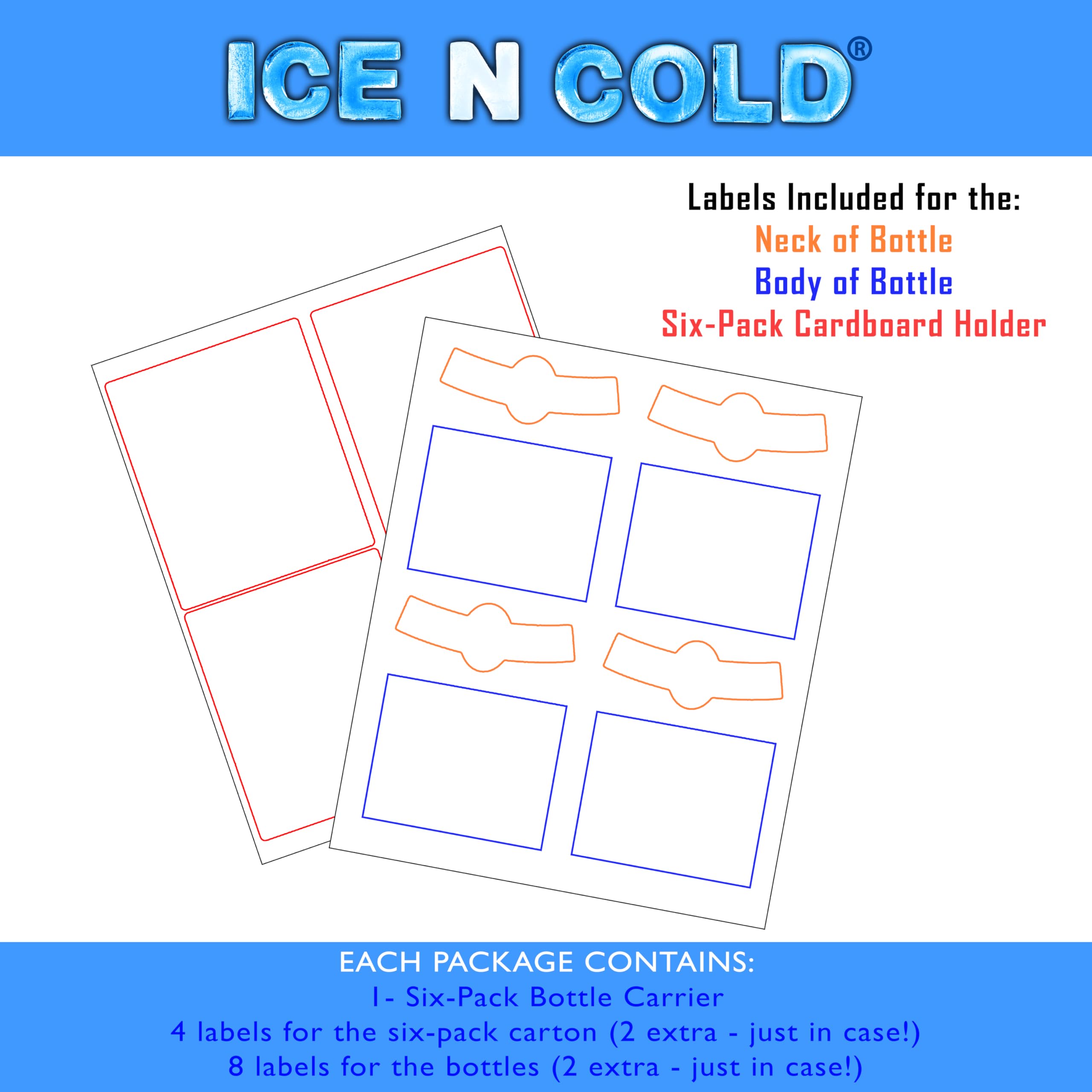 Personalized Beer Bottle Holder with Custom Labels – 6-Pack Beer Gift Box for Birthday, Father’s Day, Mother’s Day, Groomsmen, Bridesmaids, Announcements – DIY White Beer Carrier Gift Set (1 Set)