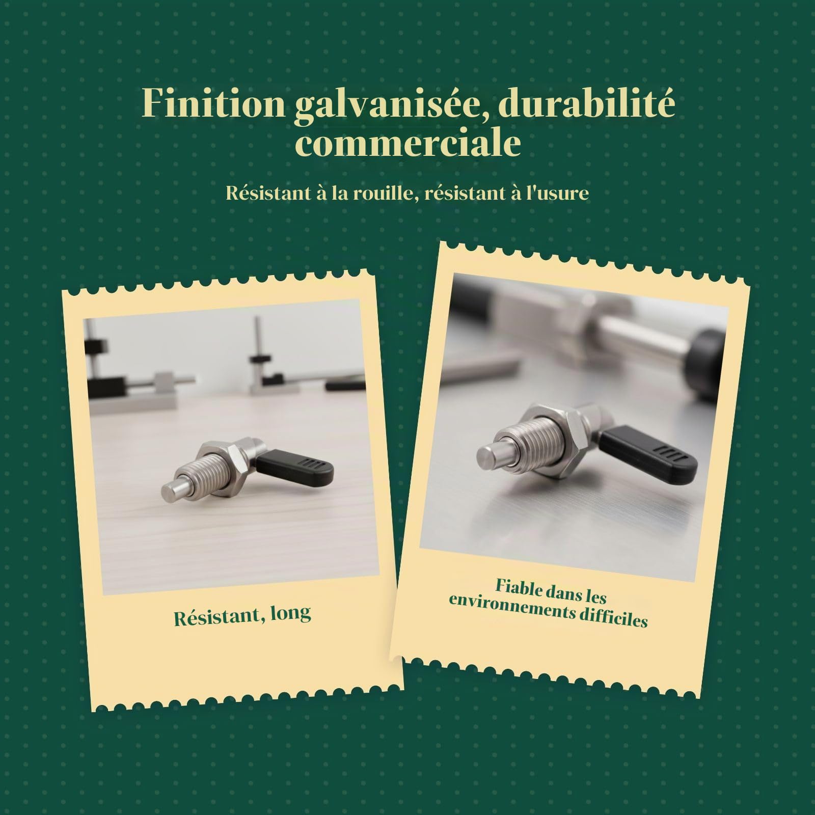 Doigts D'indexage Boulons D'indexage en Acier Inoxydable Boulons de Verrouillage avec Poignée, M16-10